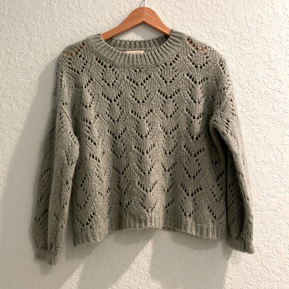 ‘Becool’ Fuzzy Green Sweater - Size Small